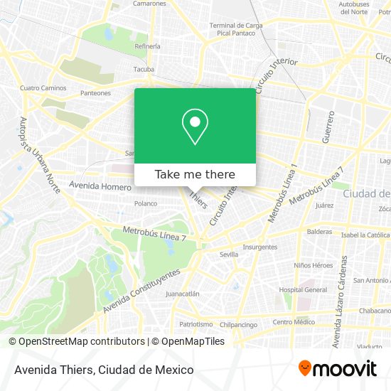 Avenida Thiers map