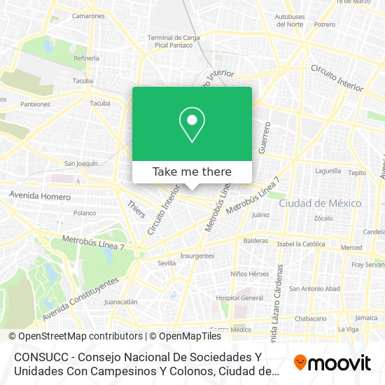 CONSUCC - Consejo Nacional De Sociedades Y Unidades Con Campesinos Y Colonos map