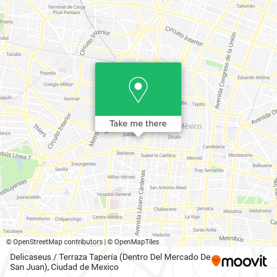 Mapa de Delicaseus / Terraza Tapería (Dentro Del Mercado De San Juan)