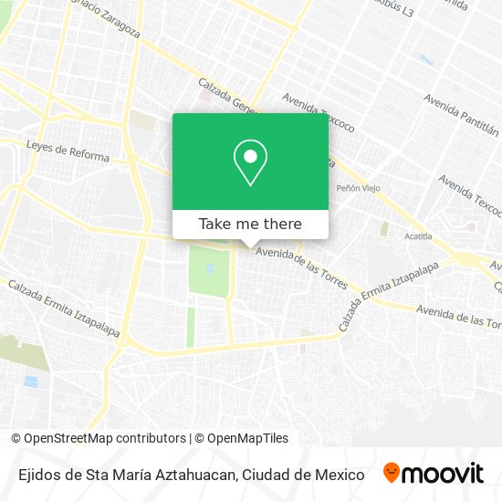 Ejidos de Sta María Aztahuacan map