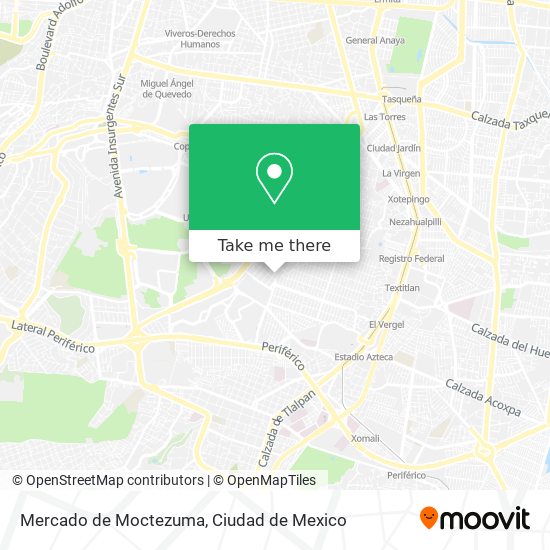 Mapa de Mercado de Moctezuma