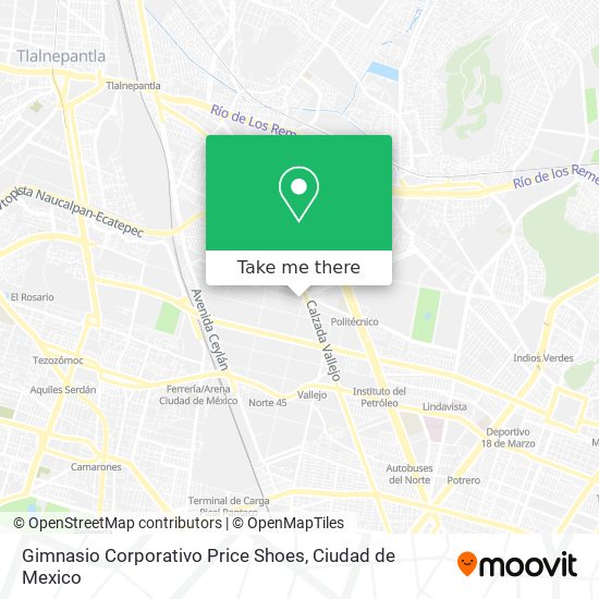 Gimnasio Corporativo Price Shoes map
