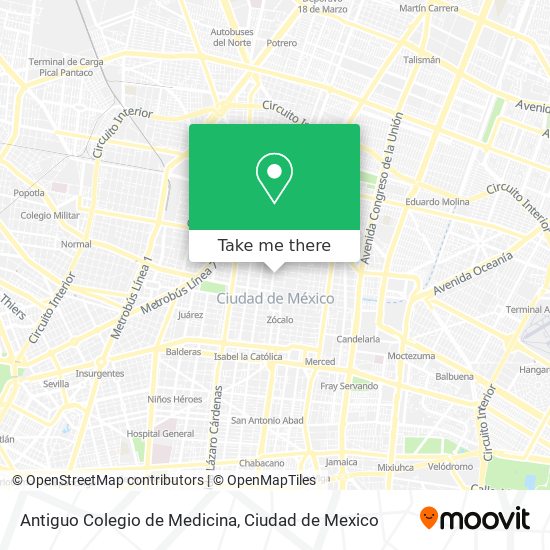 Antiguo Colegio de Medicina map