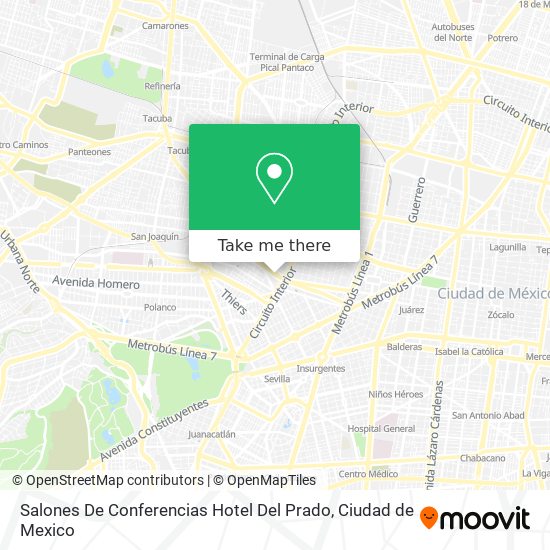 Salones De Conferencias Hotel Del Prado map