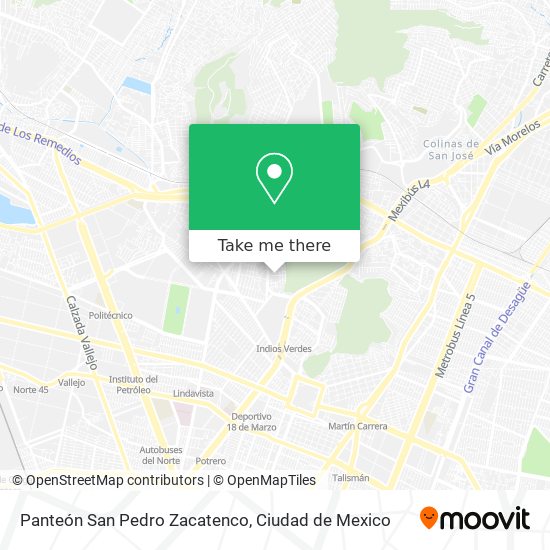 Panteón San Pedro Zacatenco map