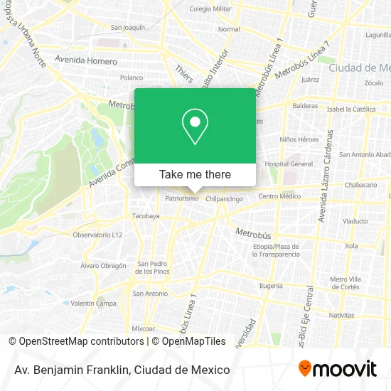 Av. Benjamin Franklin map