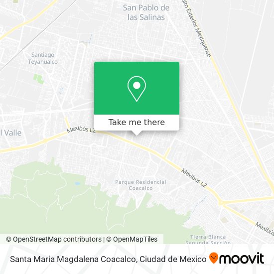 Mapa de Santa Maria Magdalena Coacalco