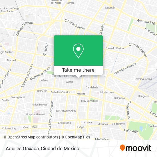 Aquí es Oaxaca map