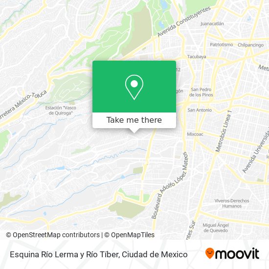 Esquina Río Lerma y Río Tíber map