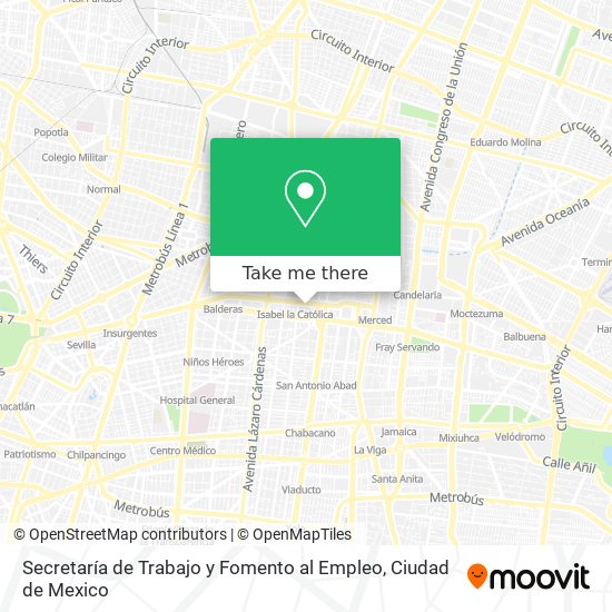 Secretaría de Trabajo y Fomento al Empleo map