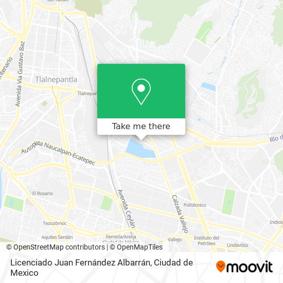 Licenciado Juan Fernández Albarrán map
