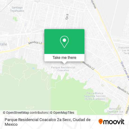 Parque Residencial Coacalco 2a Secc map