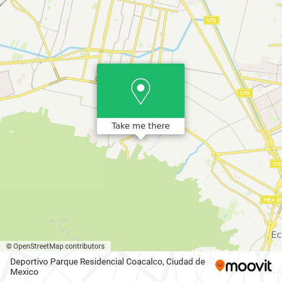 Deportivo Parque Residencial Coacalco map