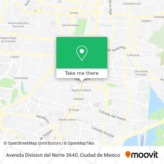 Avenida Division del Norte 3640 map