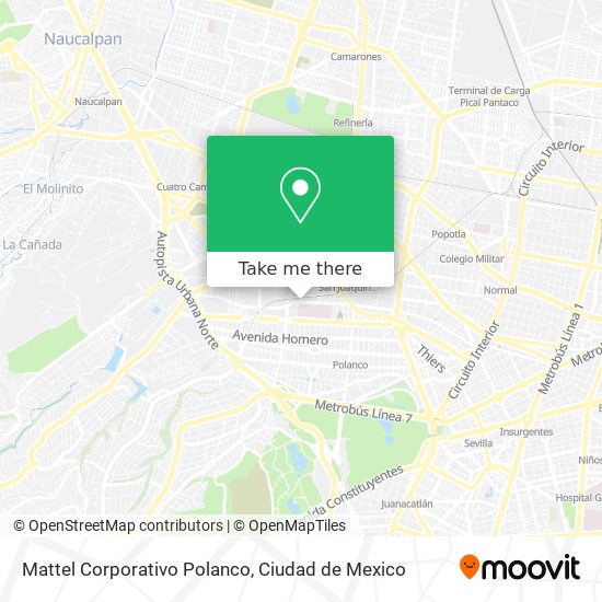 Mattel Corporativo Polanco map