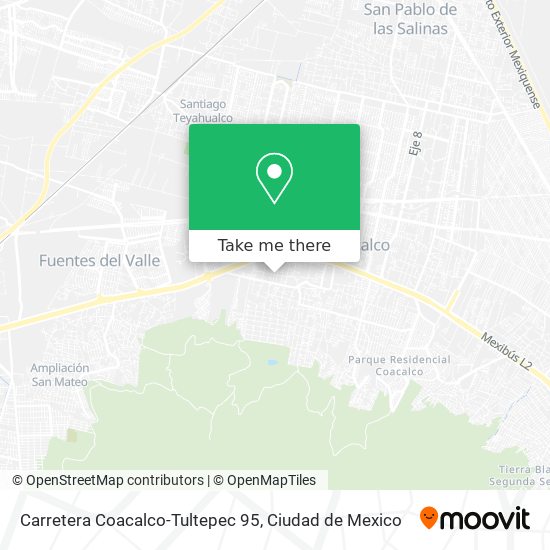 Mapa de Carretera Coacalco-Tultepec 95