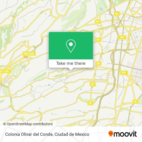 Colonia Olivar del Conde map