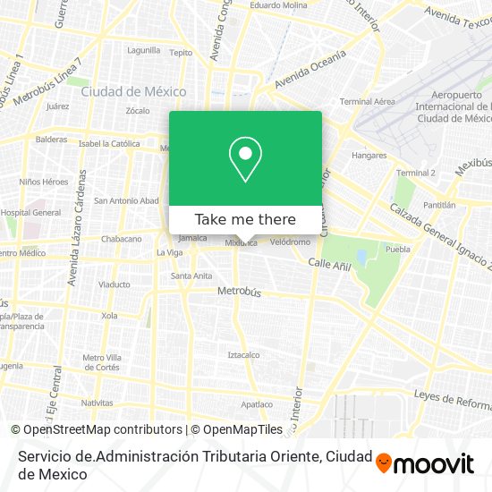 Mapa de Servicio de.Administración Tributaria Oriente