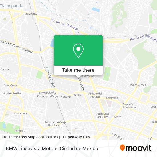 BMW Lindavista Motors map