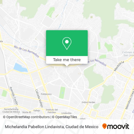 Michelandia Pabellon Lindavista map