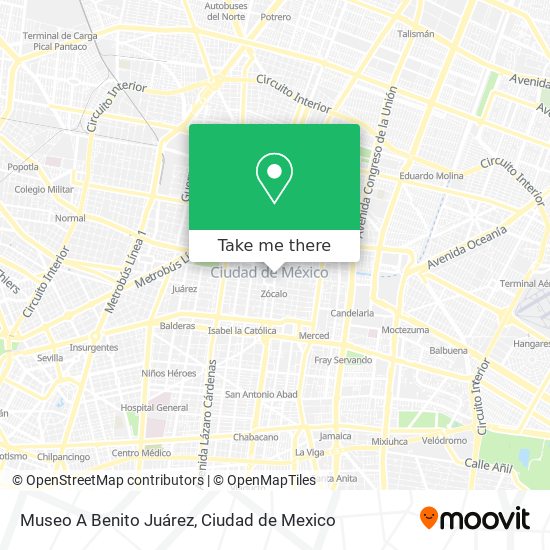 Mapa de Museo A Benito Juárez