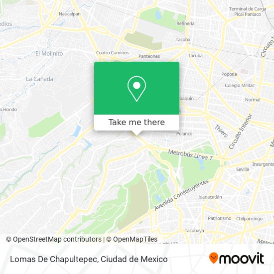 Mapa de Lomas De Chapultepec