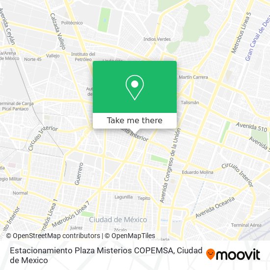 Mapa de Estacionamiento Plaza Misterios COPEMSA