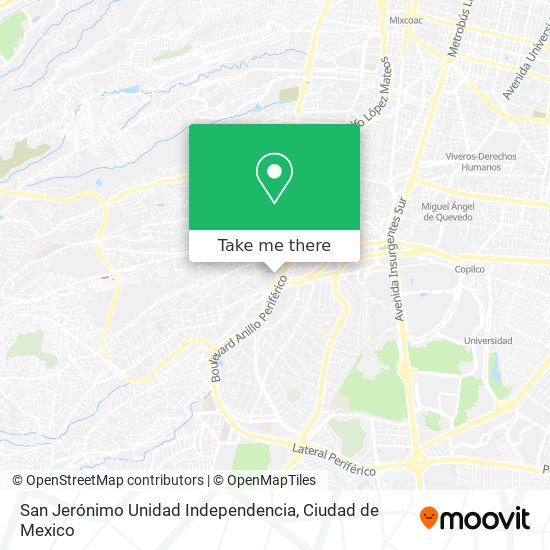 San Jerónimo Unidad Independencia map