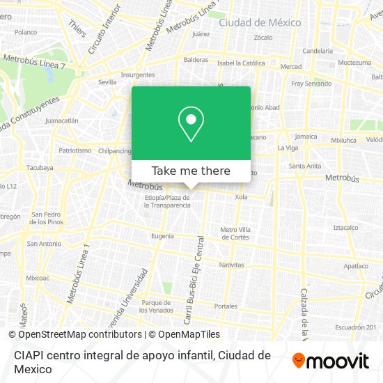 CIAPI centro integral de apoyo infantil map