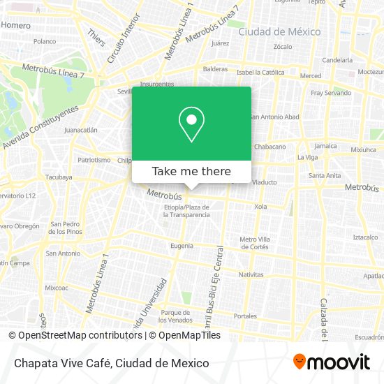 Chapata Vive Café map