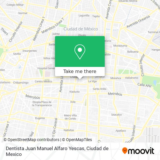 Mapa de Dentista Juan Manuel Alfaro Yescas