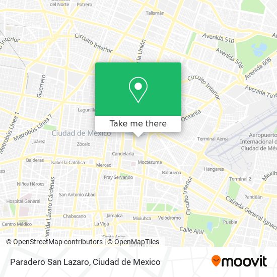 Paradero San Lazaro map