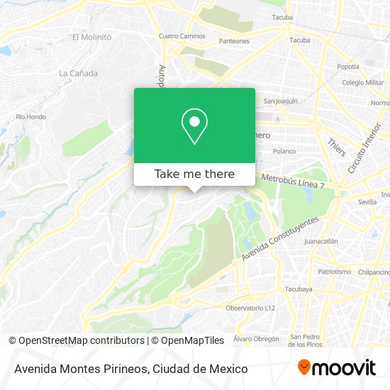 Avenida Montes Pirineos map