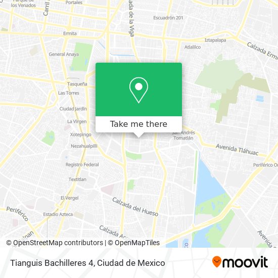 Tianguis Bachilleres 4 map