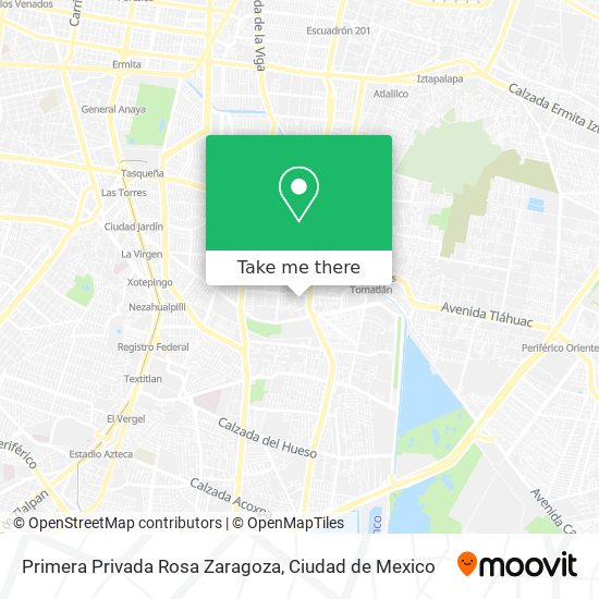 Mapa de Primera Privada Rosa Zaragoza