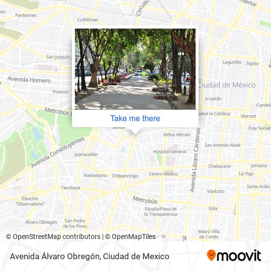 Avenida Álvaro Obregón map