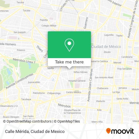 Mapa de Calle Mérida