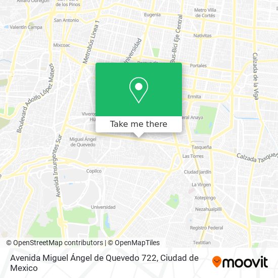 Avenida Miguel Ángel de Quevedo 722 map