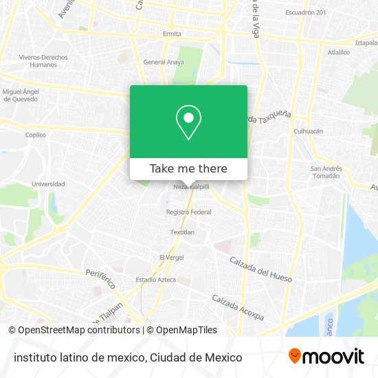 instituto latino de mexico map