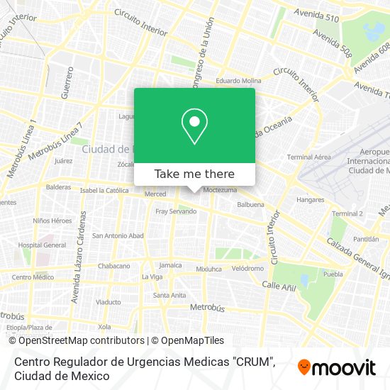 Centro Regulador de Urgencias Medicas "CRUM" map