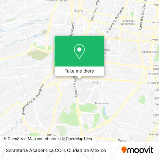 Mapa de Secretaria Académica CCH