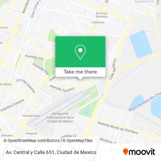Mapa de Av. Central y Calle 651