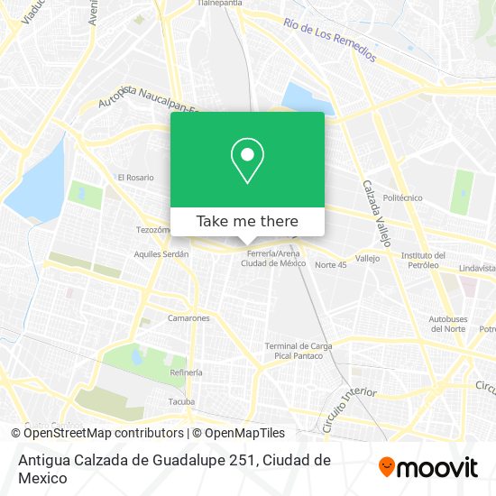 Antigua Calzada de Guadalupe 251 map