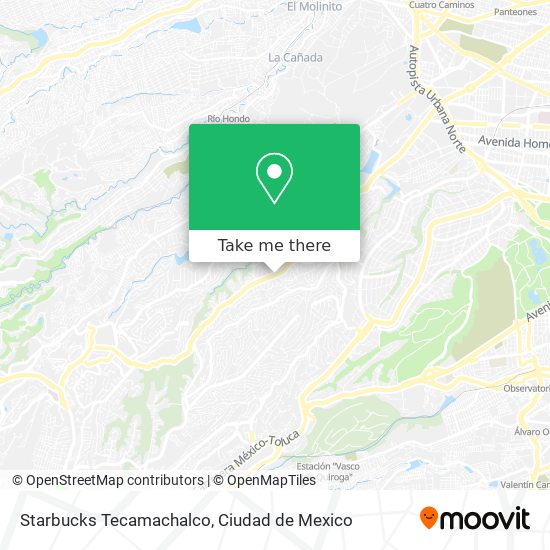 Mapa de Starbucks Tecamachalco