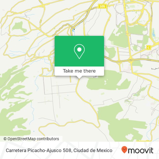 Mapa de Carretera Picacho-Ajusco 508