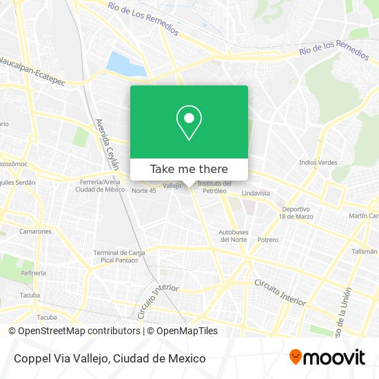 Coppel Via Vallejo map