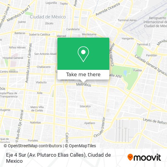 Eje 4 Sur (Av. Plutarco Elías Calles) map