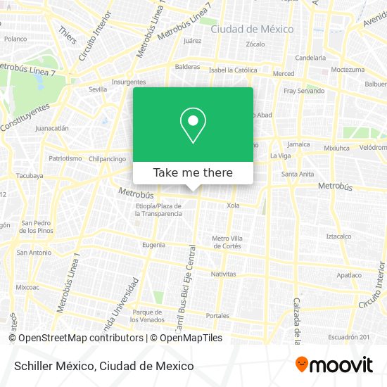 Schiller México map