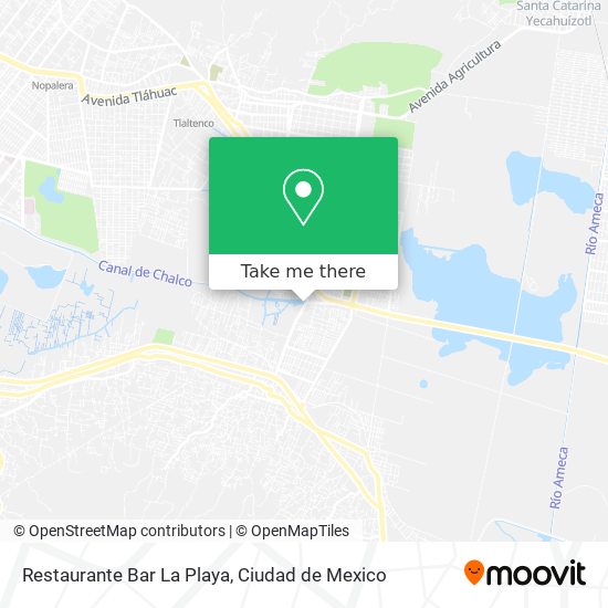 How to get to Restaurante Bar La Playa in Tláhuac by Bus?