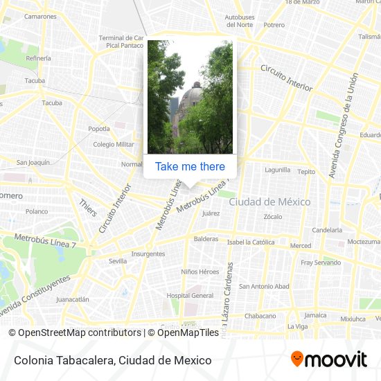 Colonia Tabacalera map